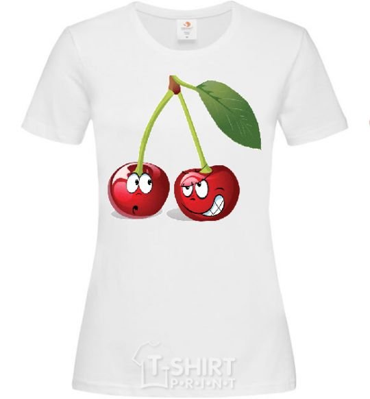 Women's T-shirt CHERRY White фото