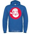 Men`s hoodie SANTA CLAUS ROUND royal фото