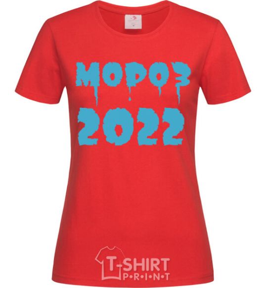 Women's T-shirt FREEZE 2022 red фото