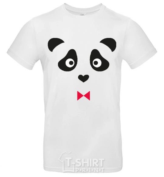 Men's T-Shirt BOW PANDA BOY White фото