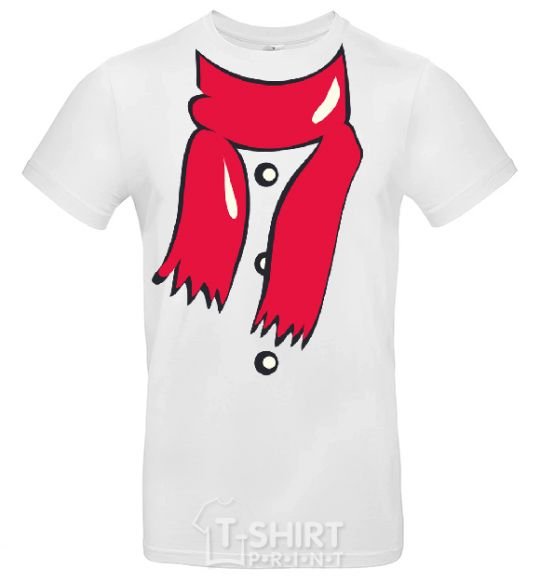 Men's T-Shirt RED SCARF White фото