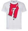 Men's T-Shirt RED SCARF White фото