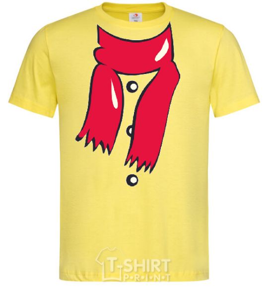 Men's T-Shirt RED SCARF cornsilk фото