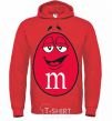 Men`s hoodie M&M'S BOY bright-red фото