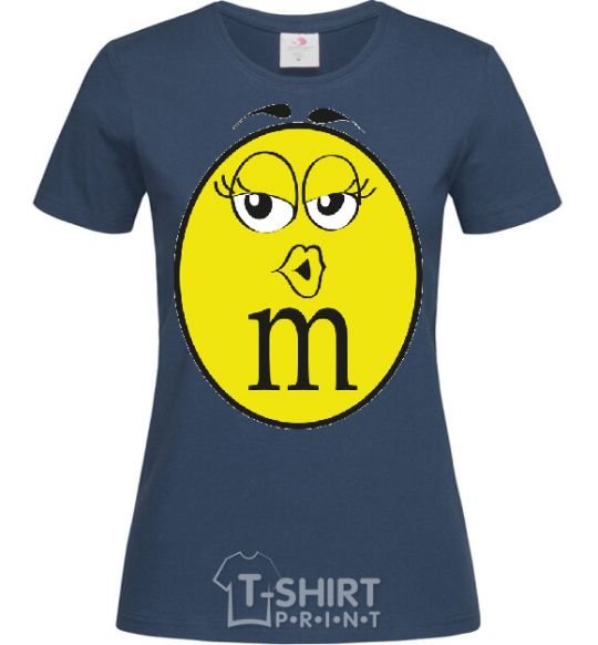 Women's T-shirt M&M'S GIRL navy-blue фото