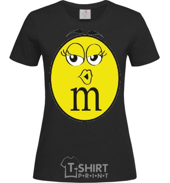 Women's T-shirt M&M'S GIRL black фото