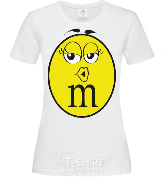 Women's T-shirt M&M'S GIRL White фото