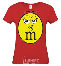 Women's T-shirt M&M'S GIRL red фото