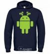 Men`s hoodie New Year's Eve Android navy-blue фото