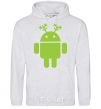Men`s hoodie New Year's Eve Android sport-grey фото