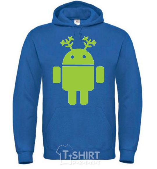 Men`s hoodie New Year's Eve Android royal фото