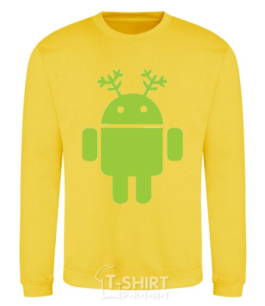 Sweatshirt New Year's Eve Android yellow фото