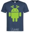 Мужская футболка New year Android Темно-синий фото