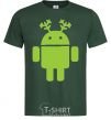 Мужская футболка New year Android Темно-зеленый фото