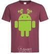 Men's T-Shirt New Year's Eve Android burgundy фото