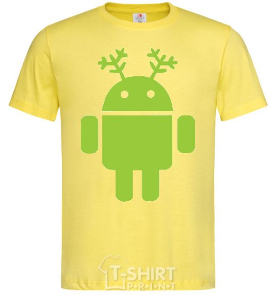 Men's T-Shirt New Year's Eve Android cornsilk фото