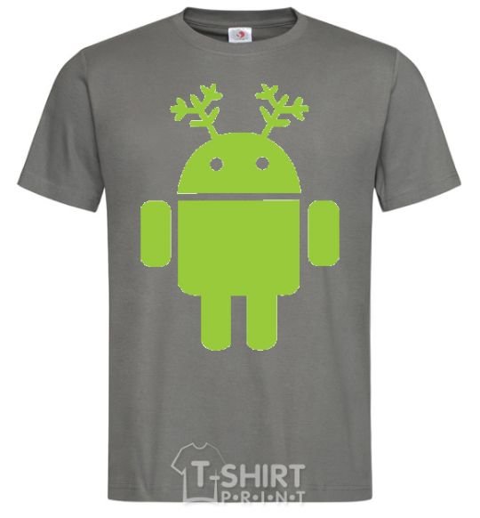 Men's T-Shirt New Year's Eve Android dark-grey фото
