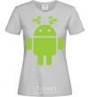 Women's T-shirt New Year's Eve Android grey фото