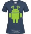 Женская футболка New year Android Темно-синий фото