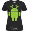 Женская футболка New year Android Черный фото