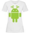 Женская футболка New year Android Белый фото