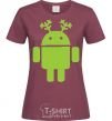 Women's T-shirt New Year's Eve Android burgundy фото