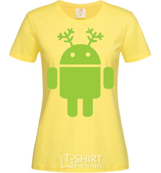 Women's T-shirt New Year's Eve Android cornsilk фото