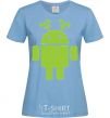 Women's T-shirt New Year's Eve Android sky-blue фото