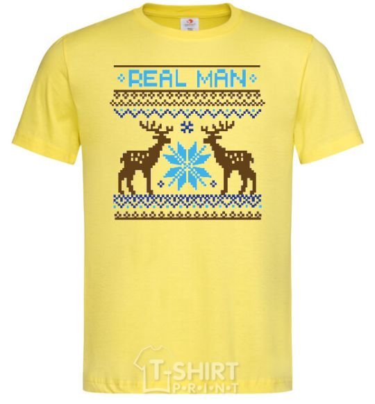 Men's T-Shirt REAL MAN cornsilk фото