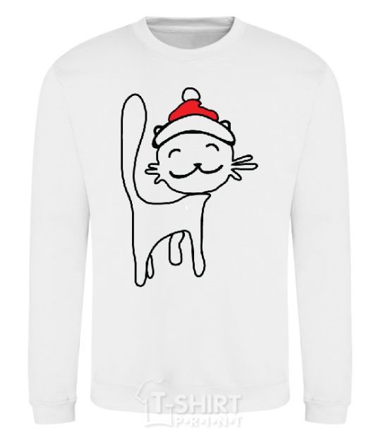 Sweatshirt NY Cat White фото