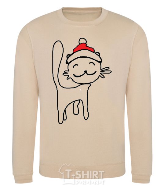 Sweatshirt NY Cat sand фото