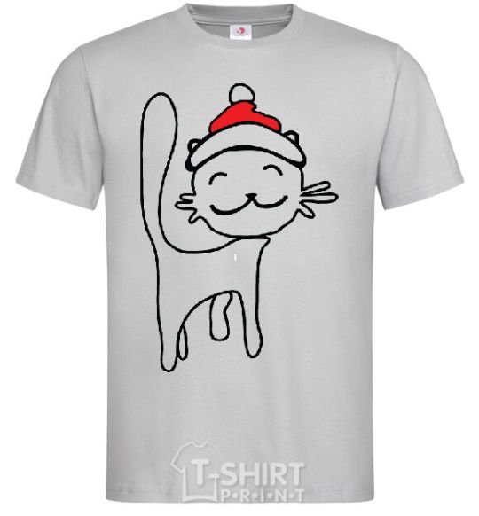 Men's T-Shirt NY Cat grey фото