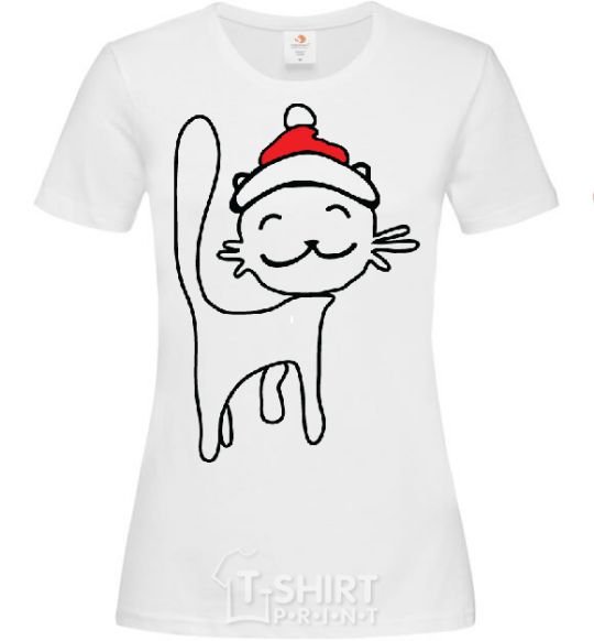 Women's T-shirt NY Cat White фото