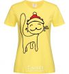 Женская футболка NY Cat Лимонный фото