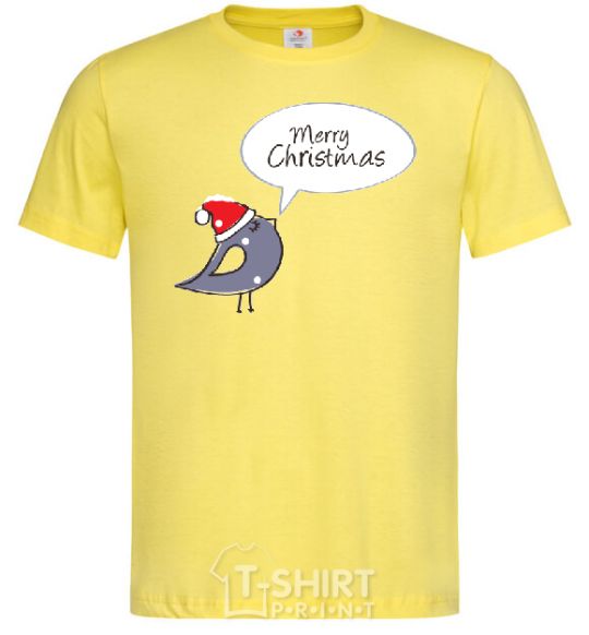 Men's T-Shirt CHRISTMAS BIRD 2 cornsilk фото
