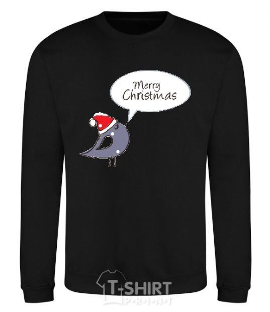 Sweatshirt CHRISTMAS BIRD 2 black фото