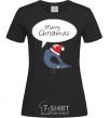 Women's T-shirt CHRISTMAS BIRD 2 black фото
