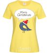 Women's T-shirt CHRISTMAS BIRD 2 cornsilk фото