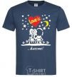 Men's T-Shirt Love is...together navy-blue фото