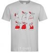 Men's T-Shirt DRUNKEN SANTA CLAUS grey фото