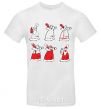 Men's T-Shirt DRUNKEN SANTA CLAUS White фото