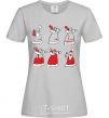 Women's T-shirt DRUNKEN SANTA CLAUS grey фото