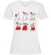 Women's T-shirt DRUNKEN SANTA CLAUS White фото