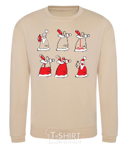 Sweatshirt DRUNKEN SANTA CLAUS sand фото