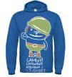 Men`s hoodie I AM THE STRONGEST AND THE MOST BEAUTIFUL! royal фото