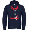 Men`s hoodie ELF'S COSTUME navy-blue фото