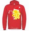 Men`s hoodie CHRISTMAS GINGERBREAD bright-red фото