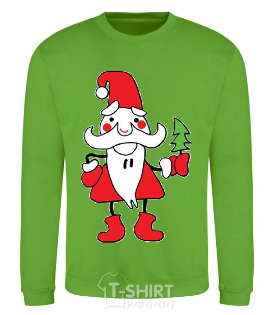 Sweatshirt SANTA CLAUS WITH A CHRISTMAS TREE orchid-green фото