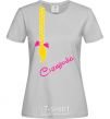 Women's T-shirt SNOW MAIDEN PIGTAIL grey фото