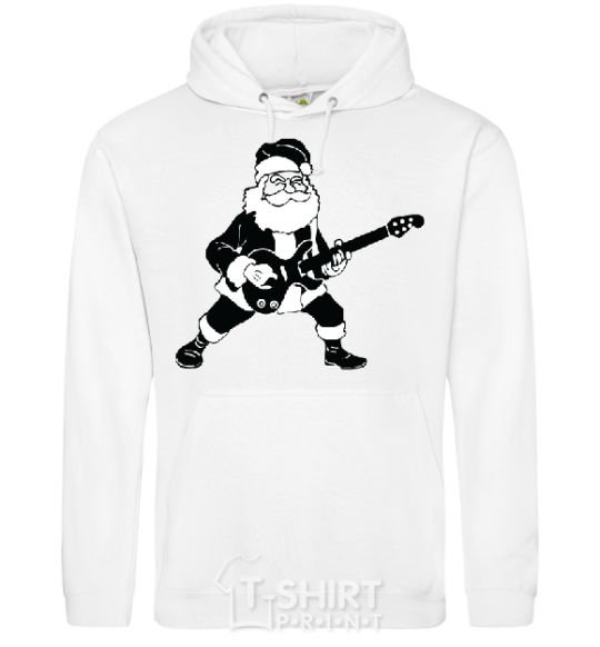 Men`s hoodie SANTA ROCK White фото